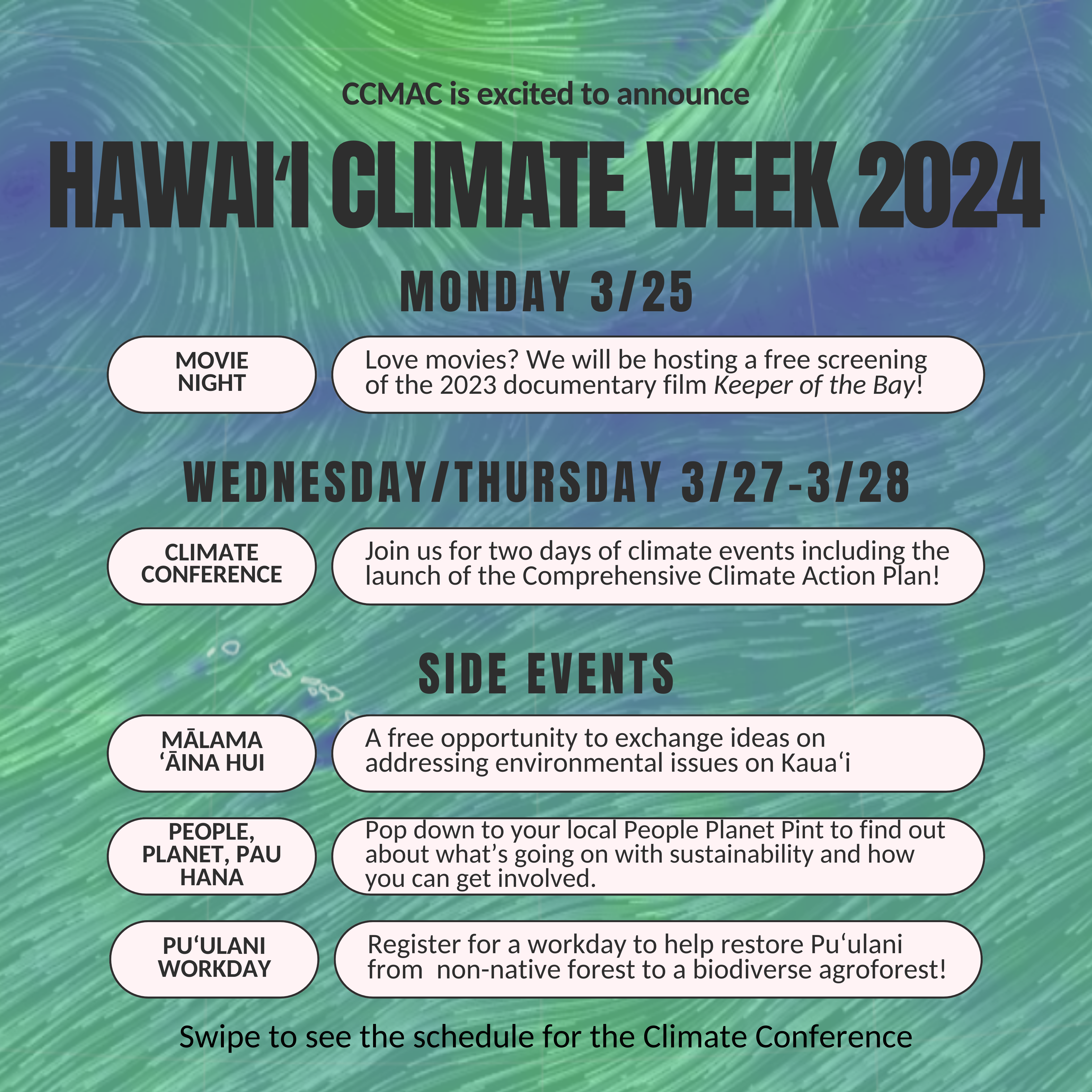 2024 Hawaii Climate Week schedule
