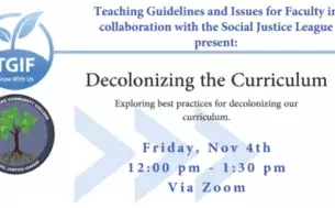Decolonizing the Curriculum event flyer