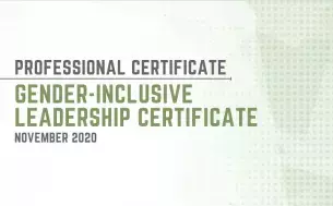 Leadership program certificate - Gender-Inclusive Leadership