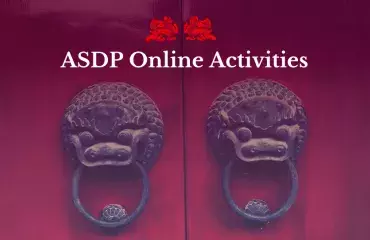 ASDP Online Activities banner with door handles image background