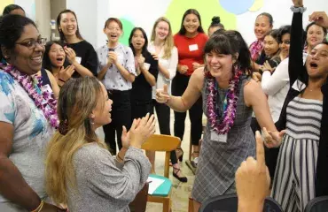 Photograph of the 2019 Changing Faces women in a mentorship activity.
