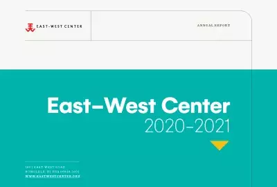 Cover of East-West Center Annual Report 2020-21