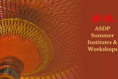 ASDP Summer Institutes & Workshops banner with large fan background image