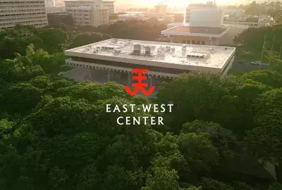 East-West Center campus from above
