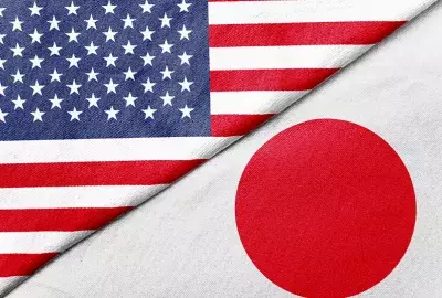 US and Japan flags