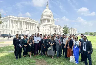 2023 Resilient Pacific Islands Leaders (RPIL) Fellows at the US Capitol Building