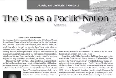 The US as a Pacific Nation article