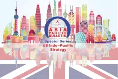 APB Arch indo-pacific special series logo overlaying an image of Asian landmarks and mirrored reflections of the landmarks with a British flag across the sky