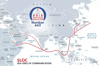 APB arch logo overlaid on map of Indian Ocean Sea Lanes