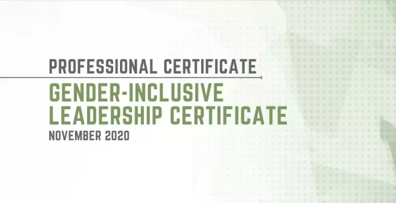 Leadership program certificate - Gender-Inclusive Leadership