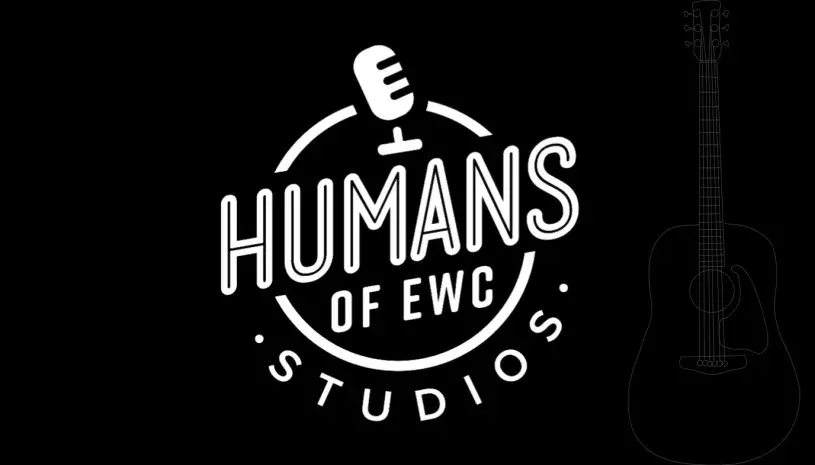 Humans of EWC studio logo (featuring guitar)