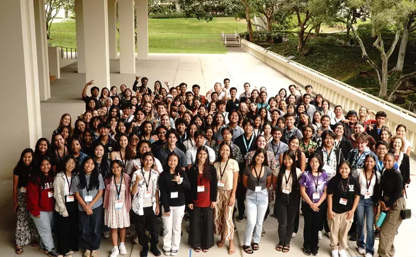 Group of high school students at Hawaii Youth Summit 2023