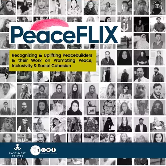 PeaceFLIX poster of Pakistani peacebuilders