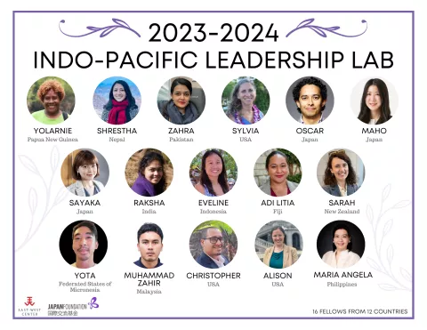 Photos of the16 fellows of the 2024-2025 Indo-Pacific Leadership Lab.